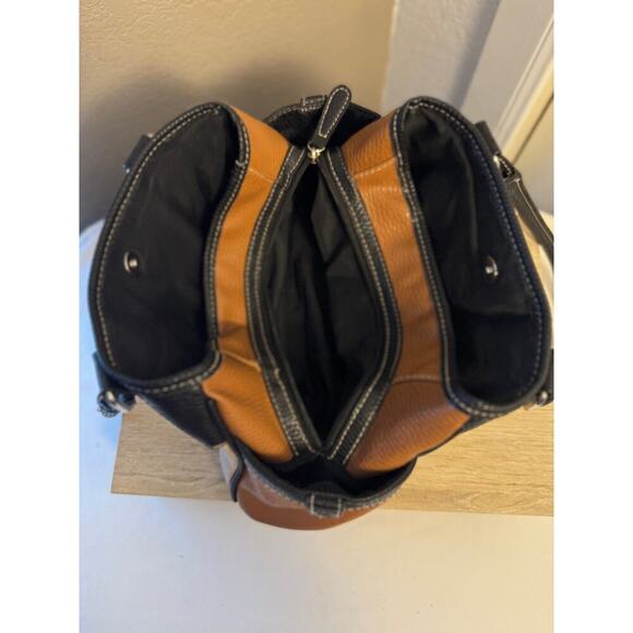 Two-Tone Color Block Satchel - Modern Classic - Picture 8 of 8